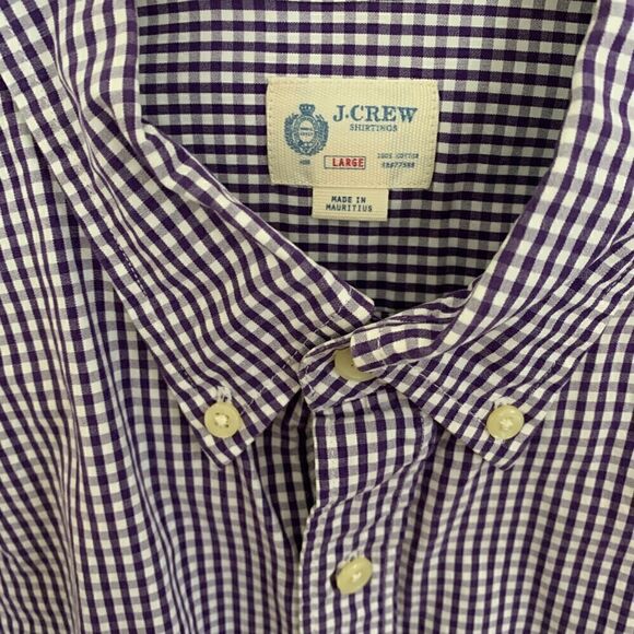 Men’s purple plaid Button Down - Picture 3 of 5